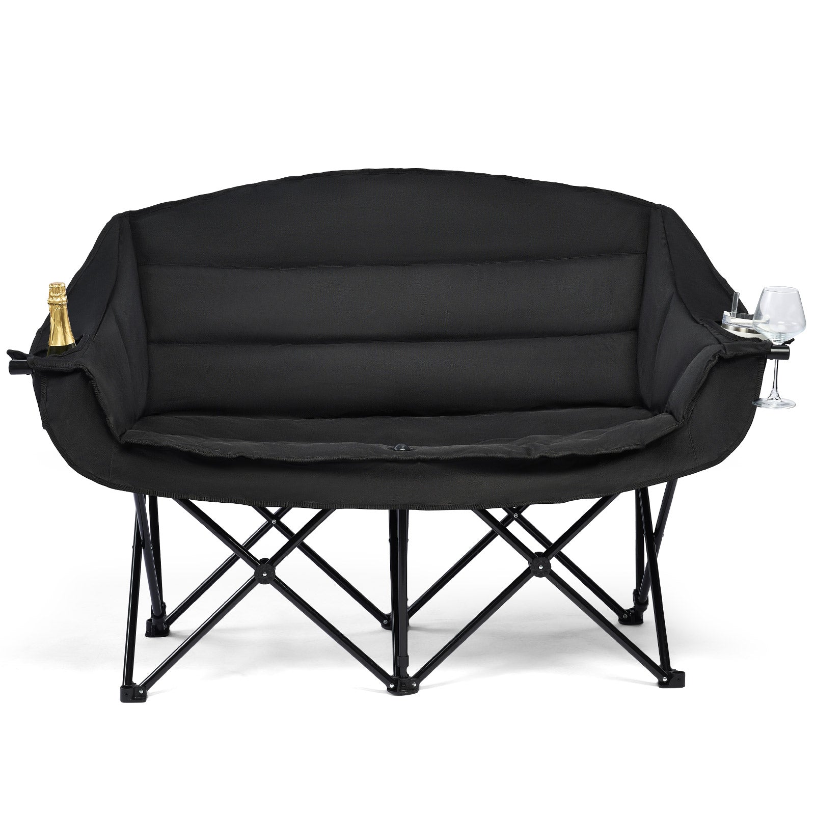 Double Camping Chairs Allblack
