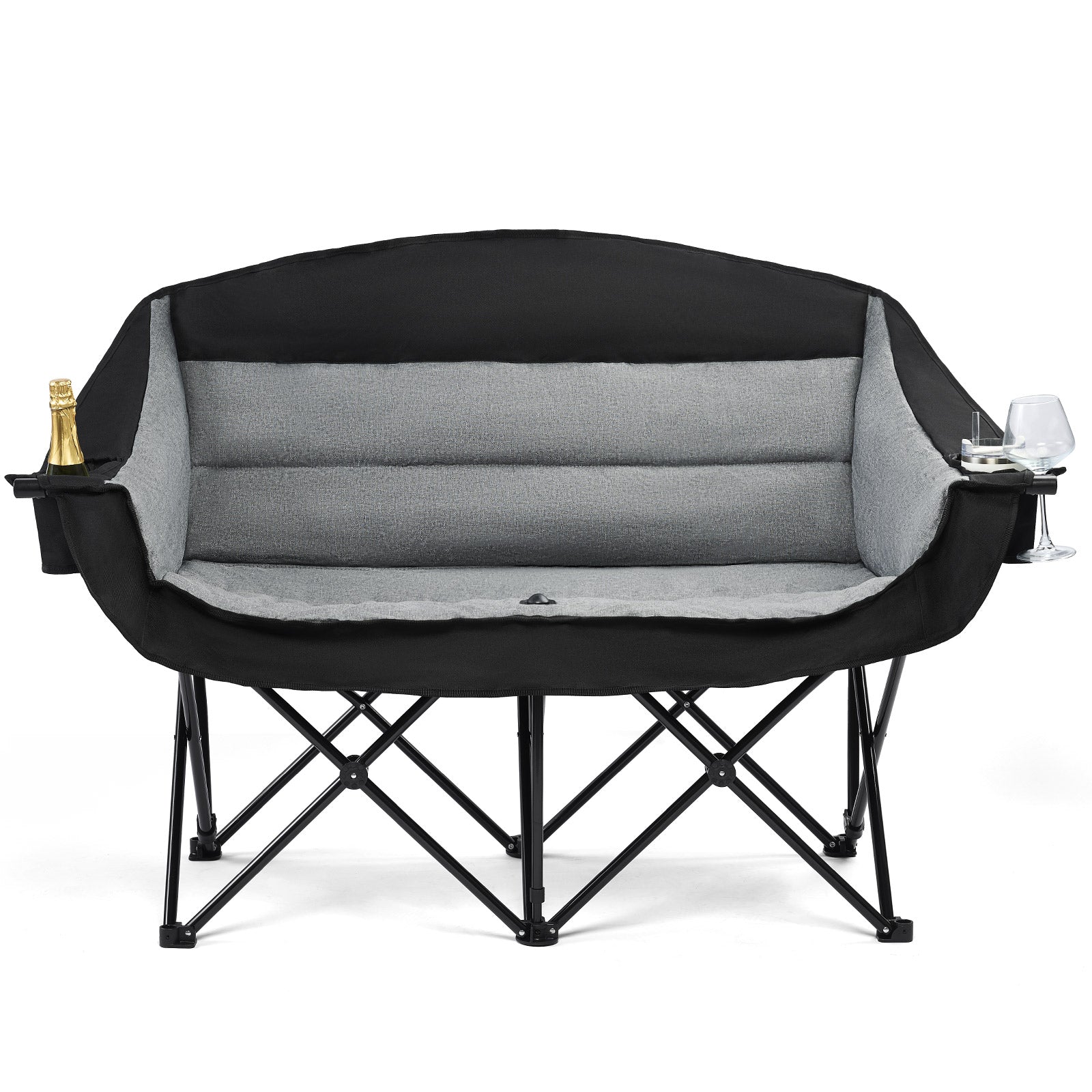 Double Camping Chairs Grey