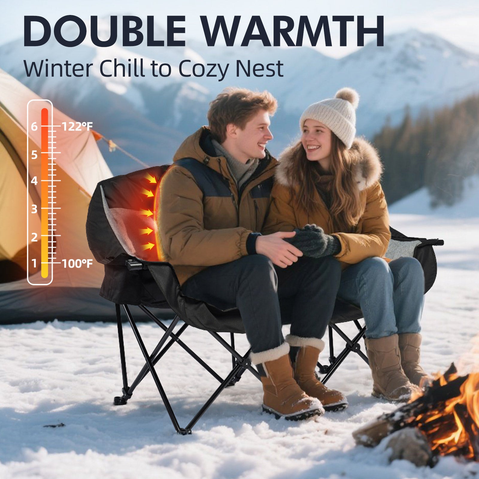 Heated Double Camping Chairs