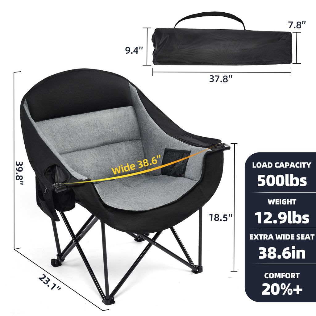 Oversized Camping Chairs Grey
