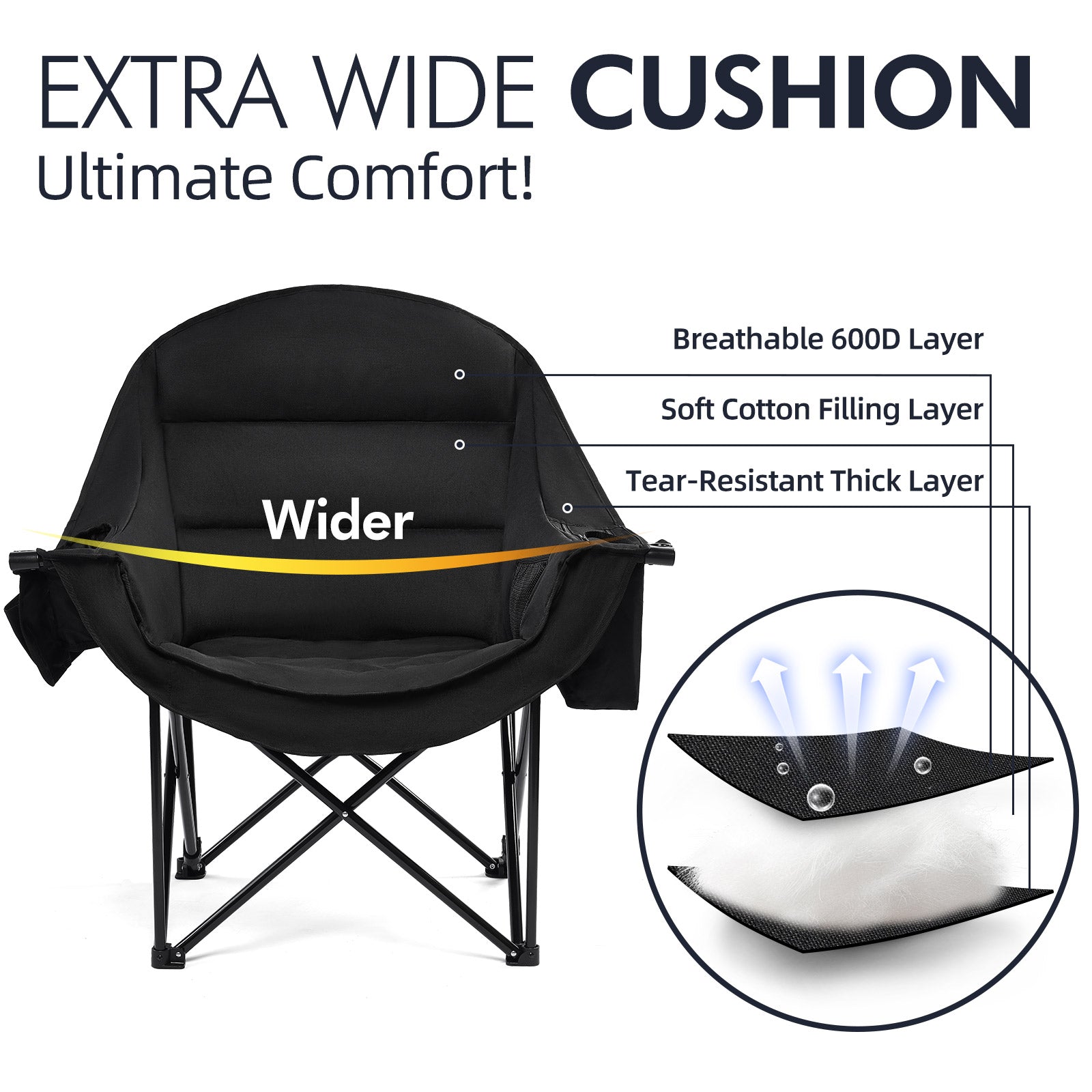 Oversized Camping Chairs Allblack