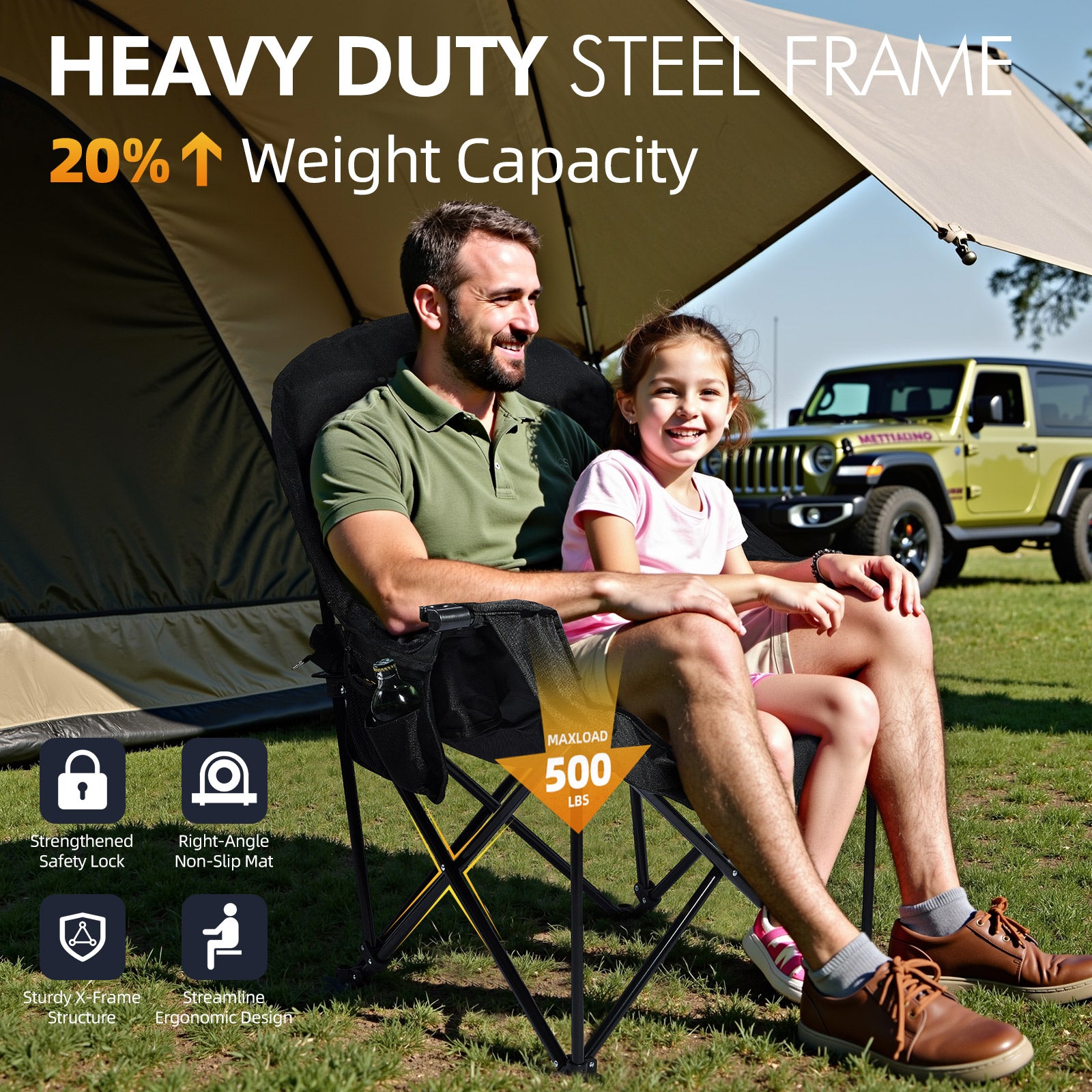 Oversized Camping Chairs Allblack