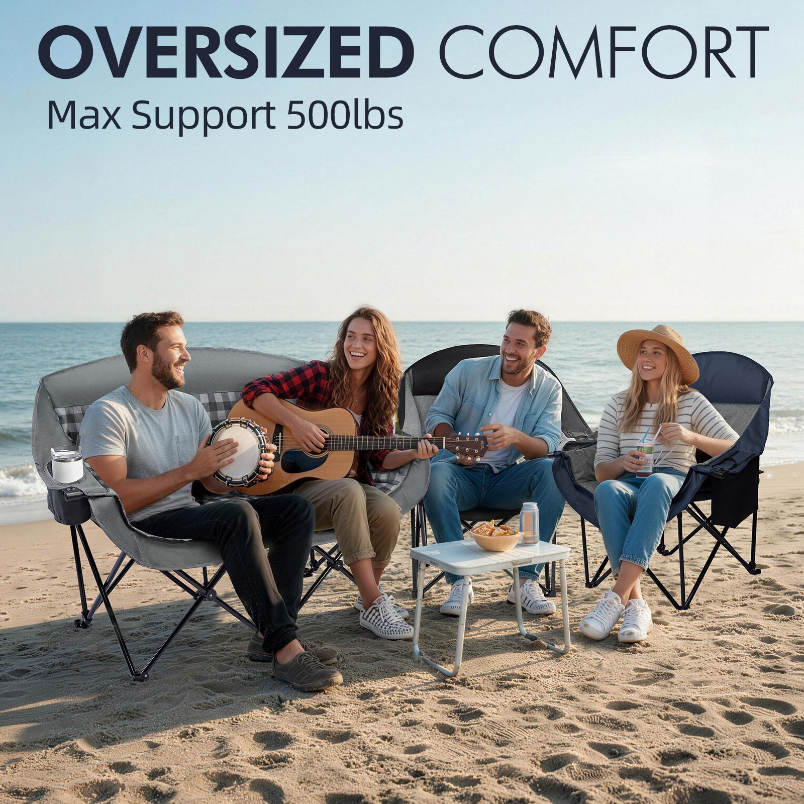 Oversized Camping Chairs Blue