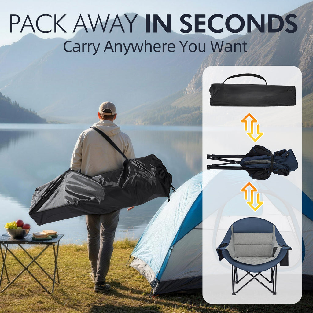 Oversized Camping Chairs Blue