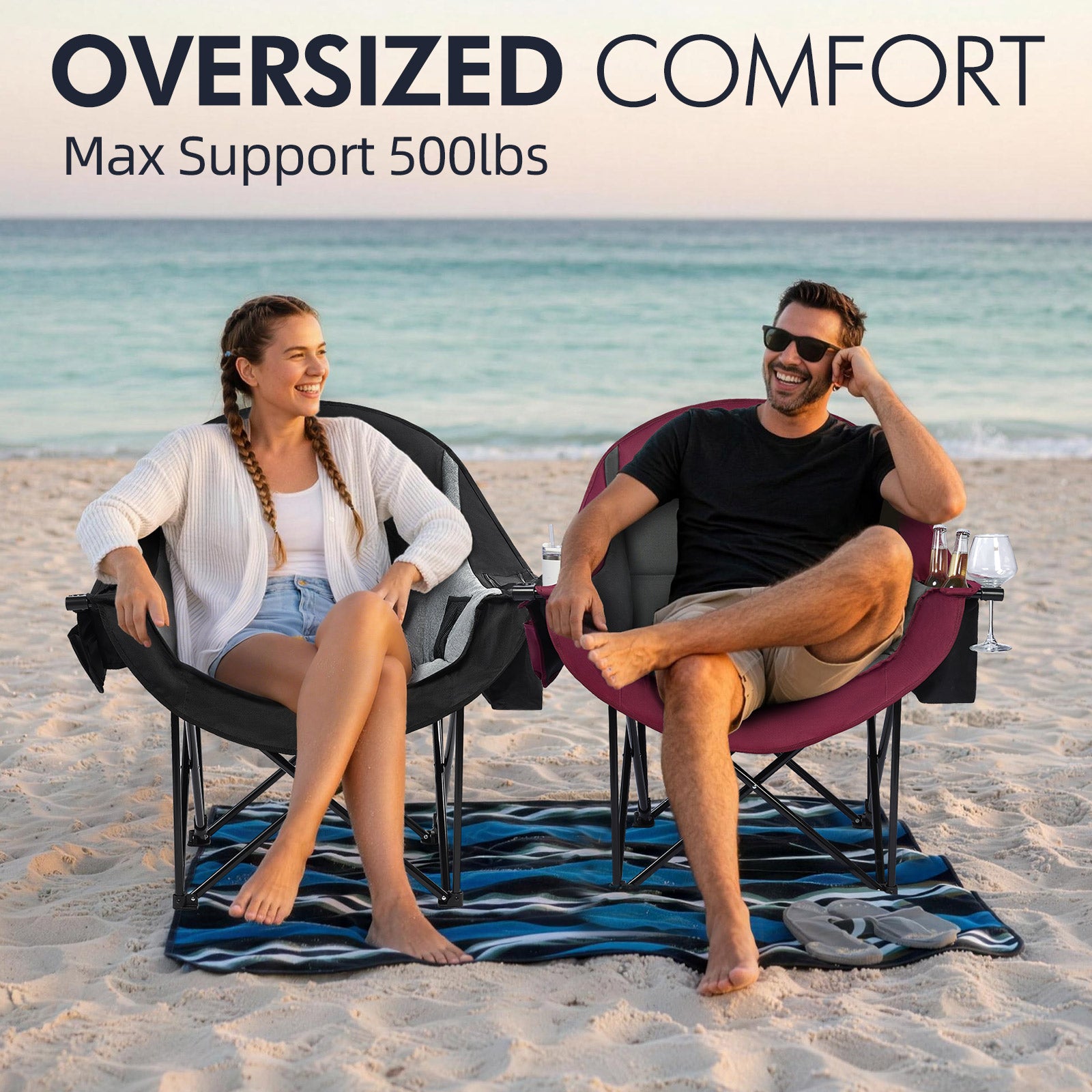 Oversized Camping Chairs Red