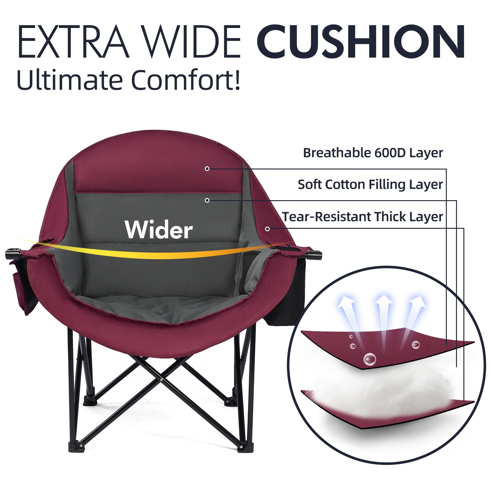 Oversized Camping Chairs Red