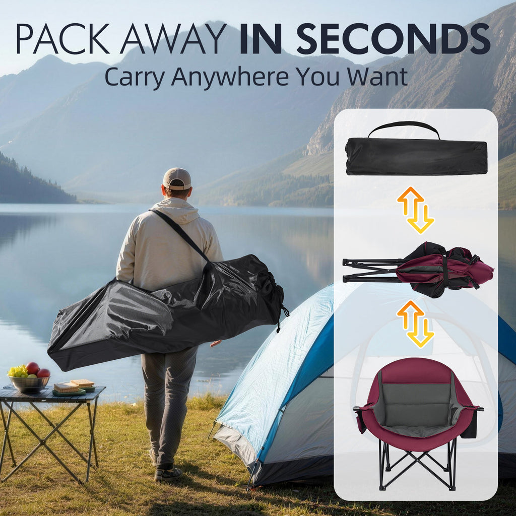 Oversized Camping Chairs Red